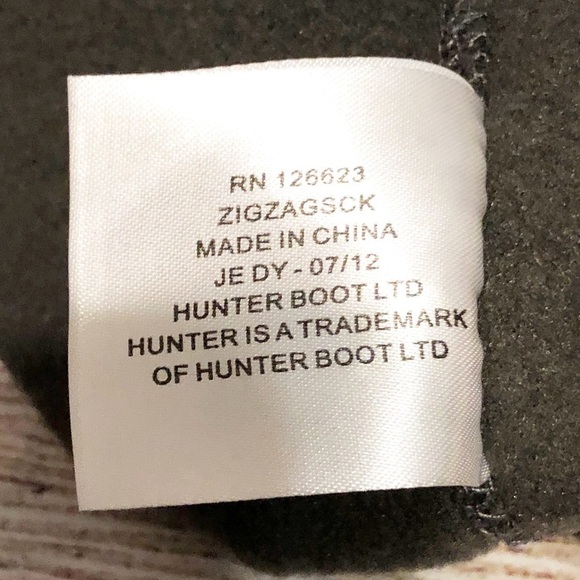 Hunter Boots Tall Socks in Blue, Green, Gray/Grey Chevron Stripes Size M - Picture 5 of 8